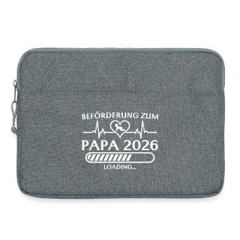 Promotion à papa 2026 invite - Sacoche pour ordinateur portable 15 pouces - gris chiné - Devant