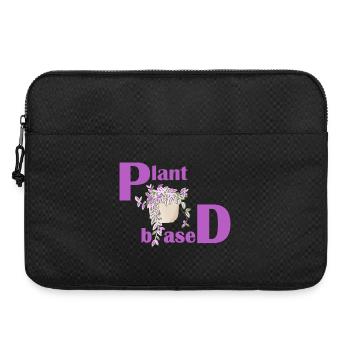 Plant Based – Pinkes Design Topfpflanze - Laptoptasche 15" - Schwarz - Vorne