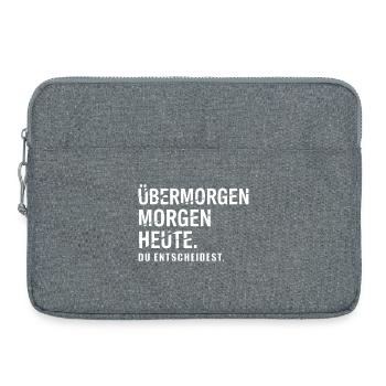 Übermorgen Heute Du Entscheidest - Laptoptasche 15" - Grau meliert - Vorne