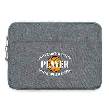 Soccer Player - Laptop bag 15" - heather grey - Front