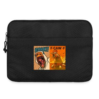 Hupen und Krächzen Hahnenduo, lustige Gans und Huhn - Laptoptasche 15" - Schwarz - Vorne
