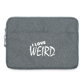 I LOVE WEIRD - Laptoptasche 15" - Grau meliert - Vorne