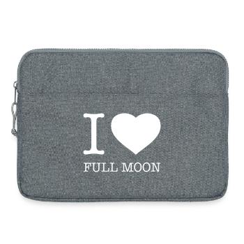 I love Full moon Vollmond - Laptoptasche 15" - Grau meliert - Vorne