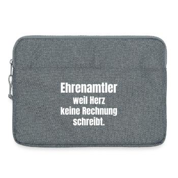 Volunteering with heart – No bill - Laptop bag 15" - heather grey - Front