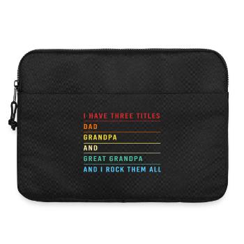 Opa Enkel Enkelkind Opi Großvater - Laptoptasche 15" - Schwarz - Vorne