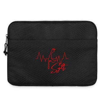 Nordsee Urlaub SYLT Insel Wattenmeer Lustiges - Laptoptasche 15" - Schwarz - Vorne
