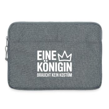 Queen doesn't need a costume disguise carnival - Laptop bag 15" - heather grey - Front