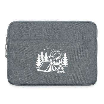 Camp nature sous tente - Sacoche pour ordinateur portable 15 pouces - gris chiné - Devant