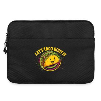 Let’s Taco’bout It – Lustiges Taco Design - Laptoptasche 15" - Schwarz - Vorne