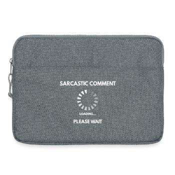 Sarkastischer Kommentar lädt - Laptoptasche 15" - Grau meliert - Vorne