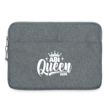 Abi Queen 2026 - Abitur - Spruch - Laptoptasche 15" - Grau meliert - Vorne