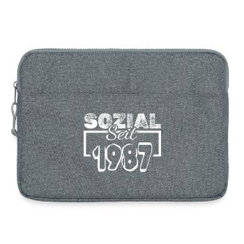 Social 1987 - Sacoche pour ordinateur portable 15 pouces - gris chiné - Devant