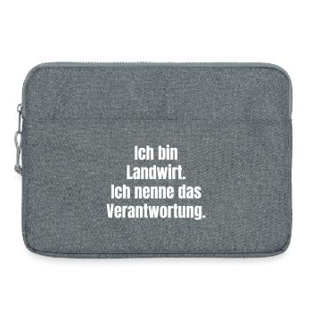 Verantwortung des Landwirts - Laptoptasche 15" - Grau meliert - Vorne