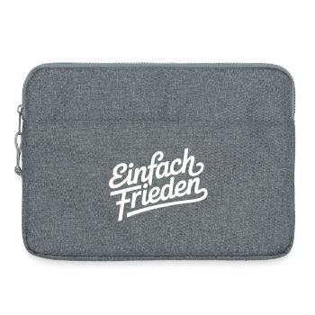 Einfach Frieden – Ruhe, Menschlichkeit - Laptoptasche 15" - Grau meliert - Vorne