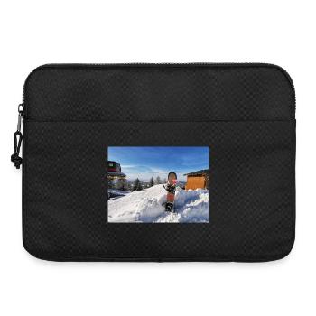 Snowboard sur une pente ensoleillée - Sacoche pour ordinateur portable 15 pouces - noir - Devant