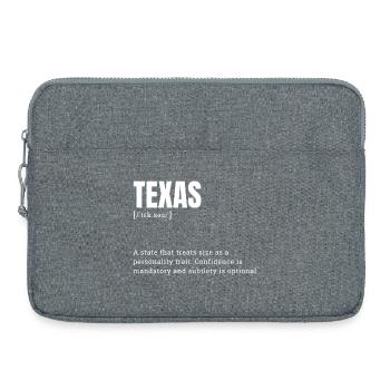 Typographie grand format du Texas Humour - Sacoche pour ordinateur portable 15 pouces - gris chiné - Devant