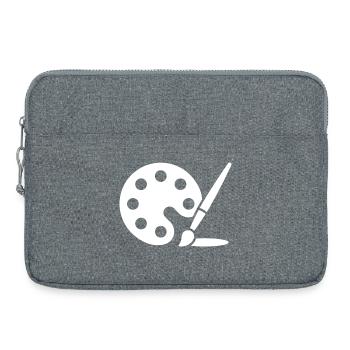 Painting, Color Palette, Brush, Art Icon - Laptop bag 15" - heather grey - Front