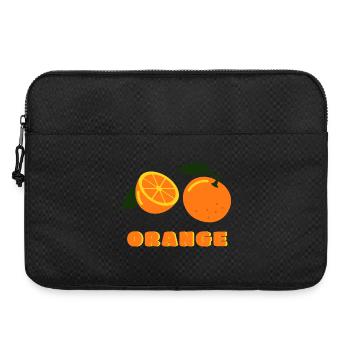 Orange Summer Vibes Fruit Design - Laptop bag 15" - black - Front