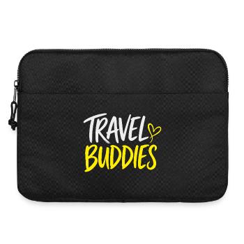 Travel Buddies Schriftzug - Laptoptasche 15" - Schwarz - Vorne
