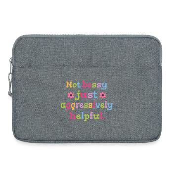 Not determining, just helpful humor - Laptop bag 15" - heather grey - Front