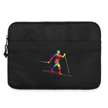 Bunter Langläufer - Laptoptasche 15" - Schwarz - Vorne