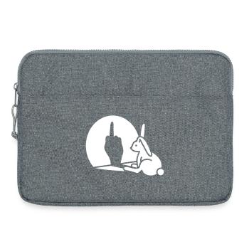 Lustige Kaninchen Schattenhand Mittelfinger ficken Dich - Laptoptasche 15" - Grau meliert - Vorne