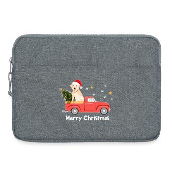 Pick-up de Noël du Labrador - Sacoche pour ordinateur portable 15 pouces - gris chiné - Devant