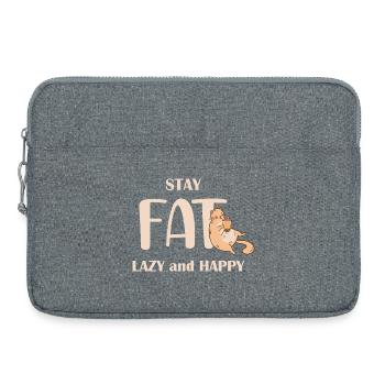 Reste paresseux, heureux amoureux des chats qui dit - Sacoche pour ordinateur portable 15 pouces - gris chiné - Devant