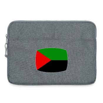 Martinique drapeau rouge vert noir - Sacoche pour ordinateur portable 15 pouces - gris chiné - Devant