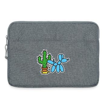 Balloon Artist Funny Balloon Animal Peeing Dog - Laptop bag 15" - heather grey - Front