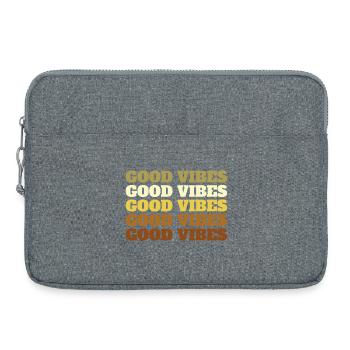 Good Vibes - Laptop bag 15" - heather grey - Front