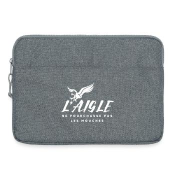 L'aigle ne pourchasse pas les mouches - Sacoche pour ordinateur portable 15 pouces - gris chiné - Devant