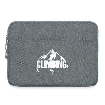 Emblème de l’escalade du sommet - Sacoche pour ordinateur portable 15 pouces - gris chiné - Devant