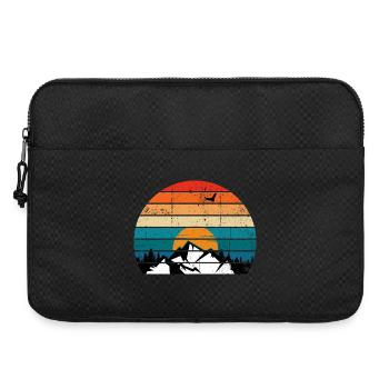 Retro Sunset Peak Silhouette - Laptoptasche 15" - Schwarz - Vorne