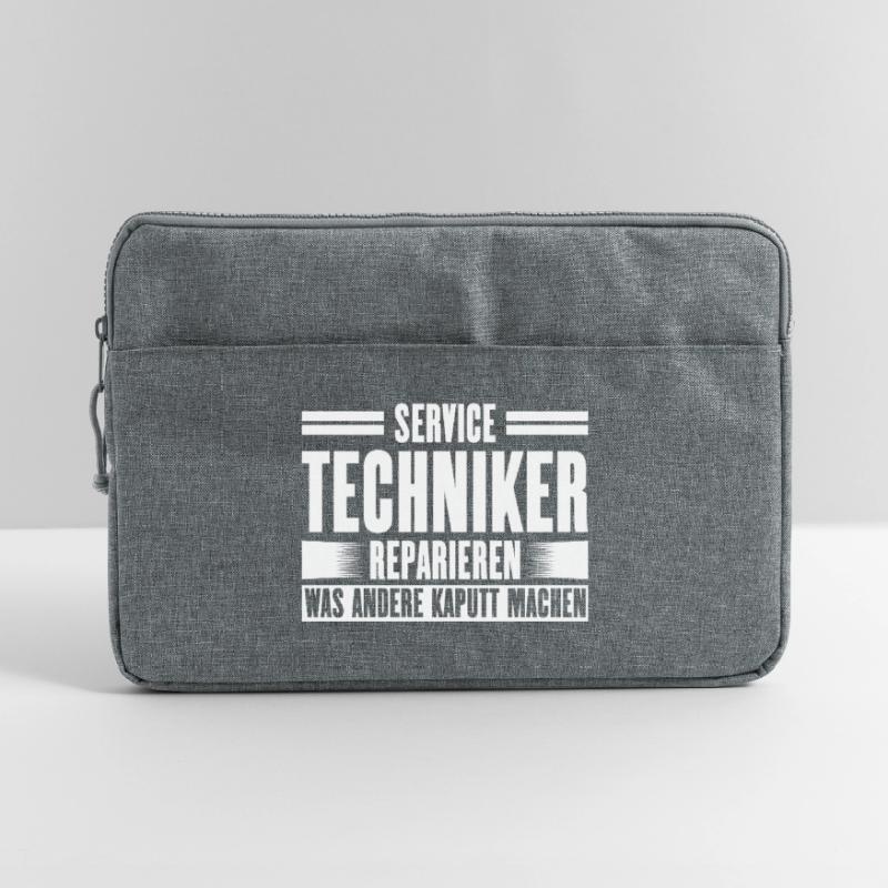 Service Technician Support Solution Slogan Service Sacoche pour ordinateur portable 15 pouces