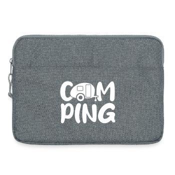 Camping Caravane Écriture Bande Dessinée Caravane - Sacoche pour ordinateur portable 15 pouces - gris chiné - Devant