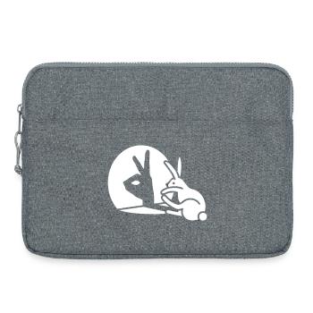 Lustige Hase Schatten Handpuppe Hase Pop Art - Laptoptasche 15" - Grau meliert - Vorne