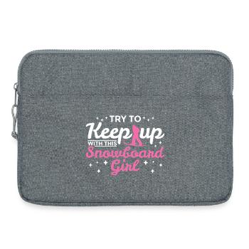 Snowboard Girl - Laptop bag 15" - heather grey - Front