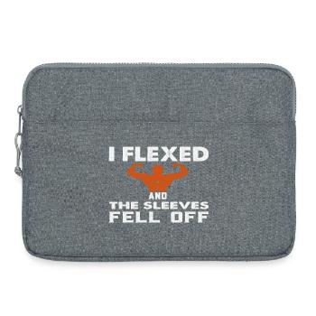 Muskulöse Panzerung durch Flex Humor - Laptoptasche 15" - Grau meliert - Vorne