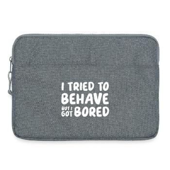 I tried to behave - Laptoptasche 15" - Grau meliert - Vorne
