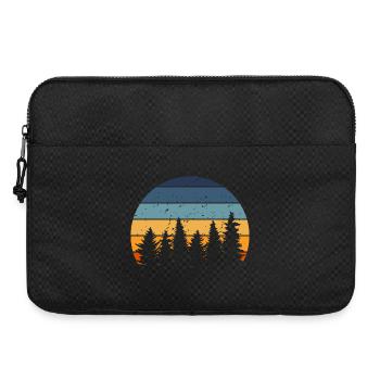 Forêt nature arbre retro - Sacoche pour ordinateur portable 15 pouces - noir - Devant