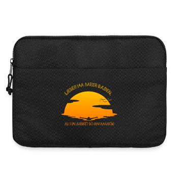 Lieber im Meer baden als in Arbeit schwimmen - Laptoptasche 15" - Schwarz - Vorne