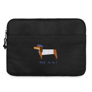 Dackel Ooh la la - Laptoptasche 15" - Schwarz - Vorne