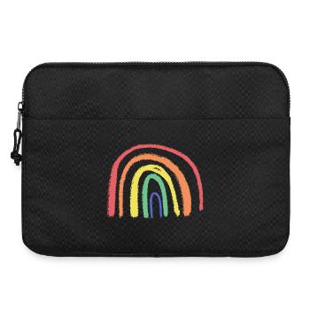 Whimsical Rainbow Brush Arc - Laptop bag 15" - black - Front