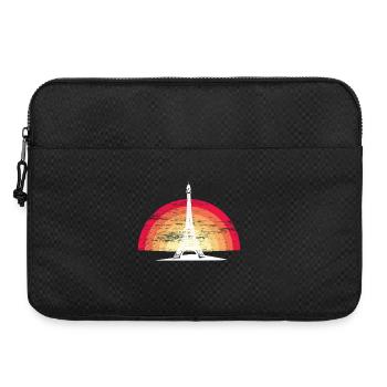 Sunset in Paris - with Eiffel Tower - Laptop bag 15" - black - Front