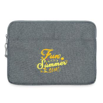 Frei Im Sommer Motiv mit Früchten - Laptoptasche 15" - Grau meliert - Vorne