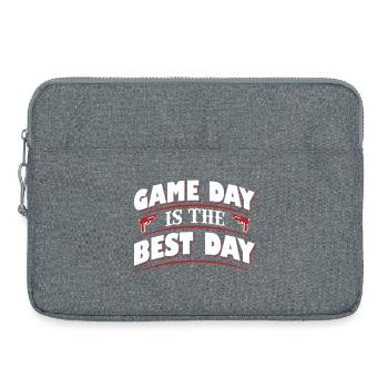 Game Day Ist Das Beste - Laptoptasche 15" - Grau meliert - Vorne