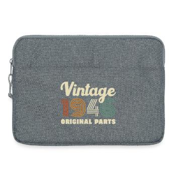 80 Years 1946 Vintage Retro Anniversary - Laptop bag 15" - heather grey - Front