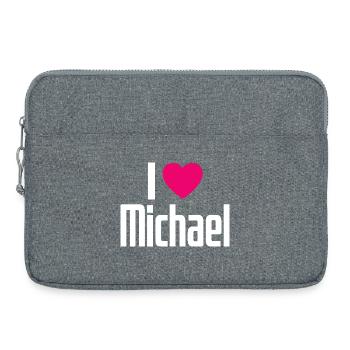 I Love Michael Pinkes Herz Ich liebe Michael - Laptoptasche 15" - Grau meliert - Vorne