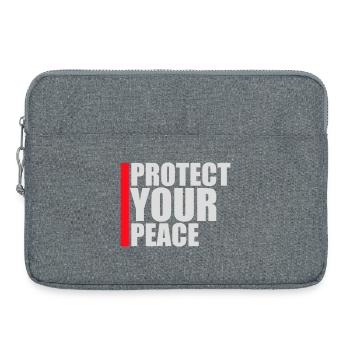 Protect Your Peace Mentale Gesundheit Achtsamkeit - Laptoptasche 15" - Grau meliert - Vorne